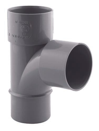 Té pied de biche PVC 87°30 mâle femelle ø40