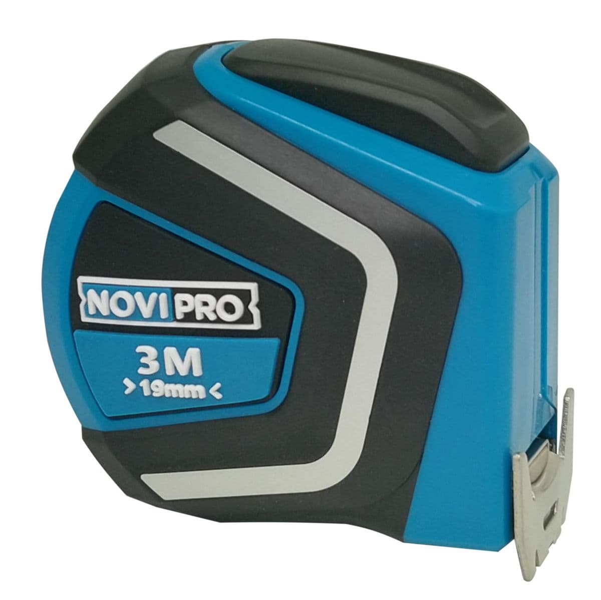 Mesure roulante 3 m x 19 mm boitier, ABS revêtement nylon, frein automatique Novipro