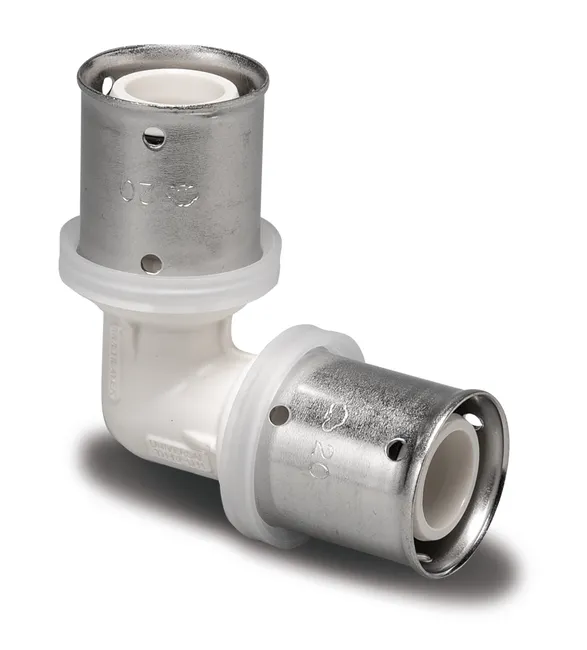 Coude 90º, multicouche à sertir, PPSU, Ø16, 16x2,0